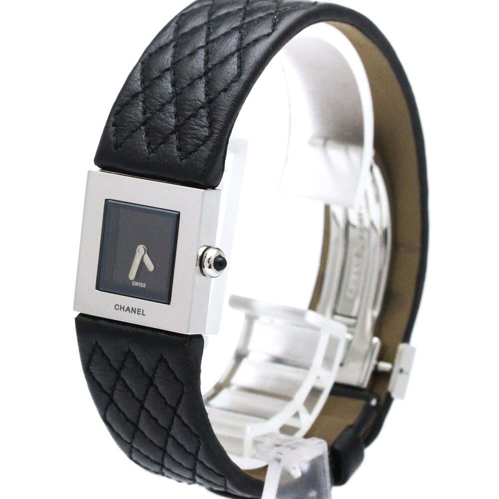 Chanel Matelasse Quartz Stainless Steel and Quilted Leather 19